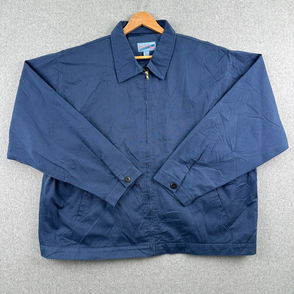 Vintage Haband Active Joe Jacket Mens XX Blue Harrington Full Zip Lightweight‎